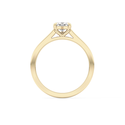 Heart Cut 0.44 Carat Moissanite Ring - Solitaire Setting in Gold