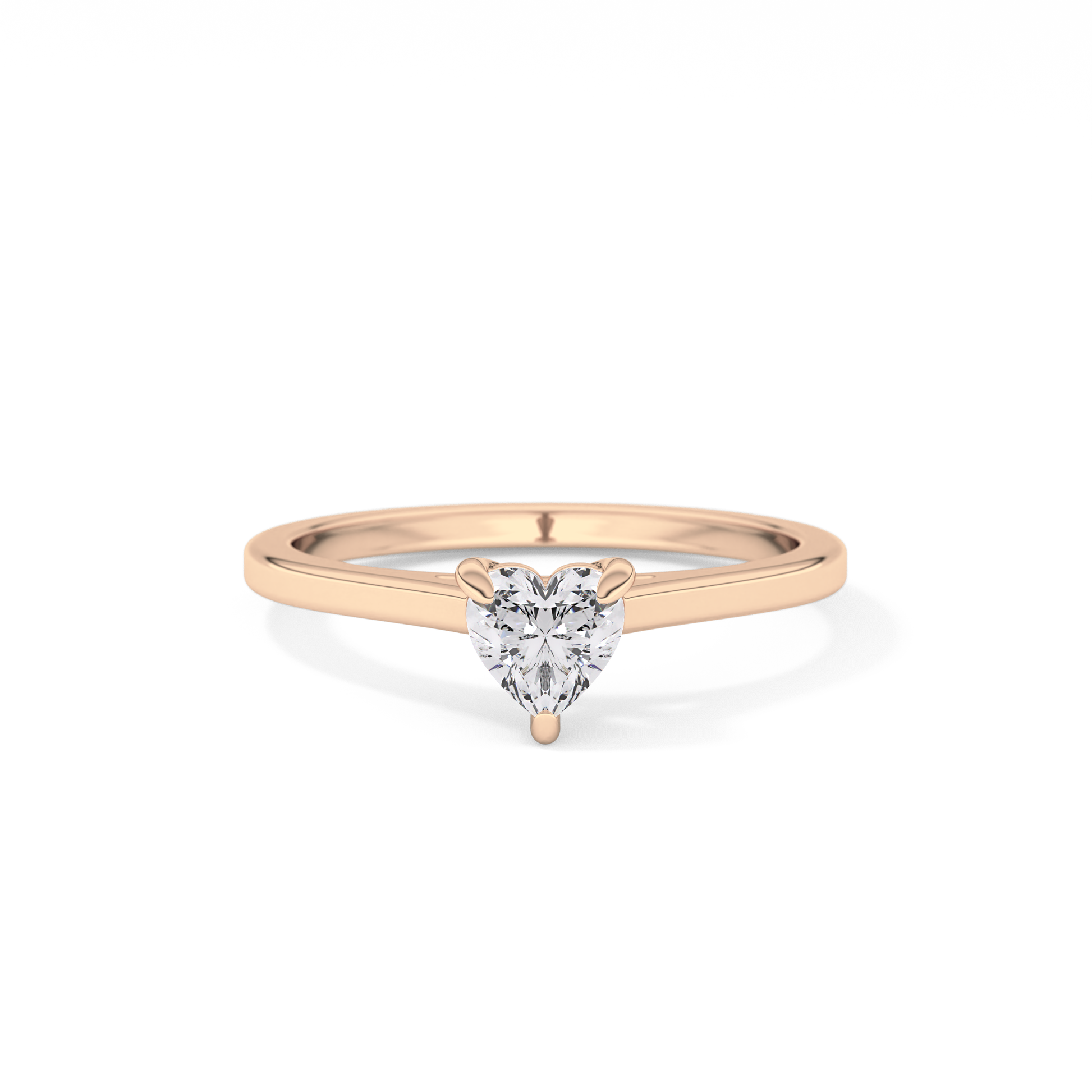 Heart Cut 0.44 Carat Moissanite Ring - Solitaire Setting in Gold