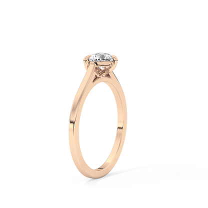 Heart Cut 0.44 Carat Moissanite Ring - Solitaire Setting in Gold