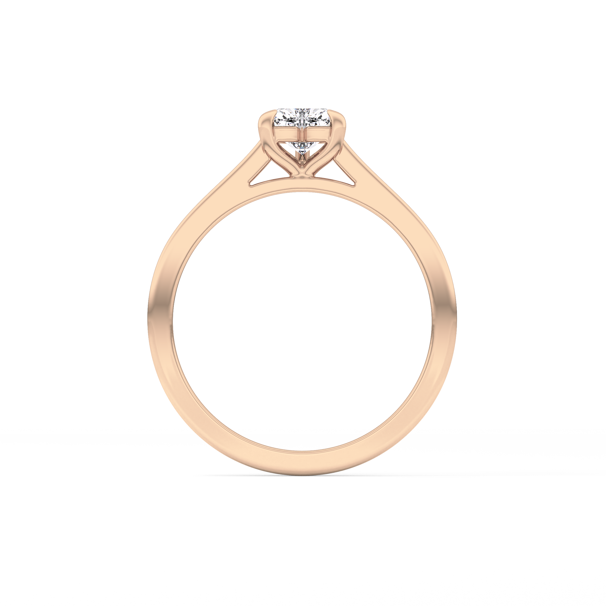 Heart Cut 0.44 Carat Moissanite Ring - Solitaire Setting in Gold