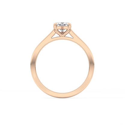 Heart Cut 0.44 Carat Moissanite Ring - Solitaire Setting in Gold