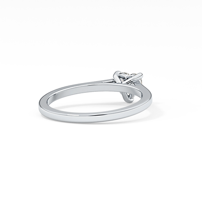 Heart Cut 0.44 Carat Moissanite Ring - Solitaire Setting in Gold