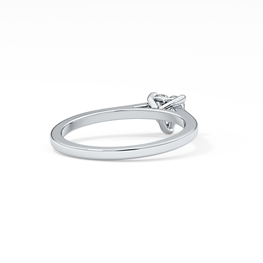 Heart Cut 0.44 Carat Moissanite Ring - Solitaire Setting in Gold
