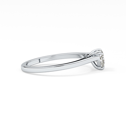 Heart Cut 0.44 Carat Moissanite Ring - Solitaire Setting in Gold