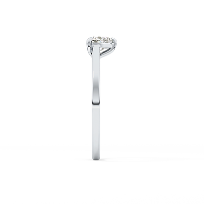 Heart Cut 0.44 Carat Moissanite Ring - Solitaire Setting in Gold