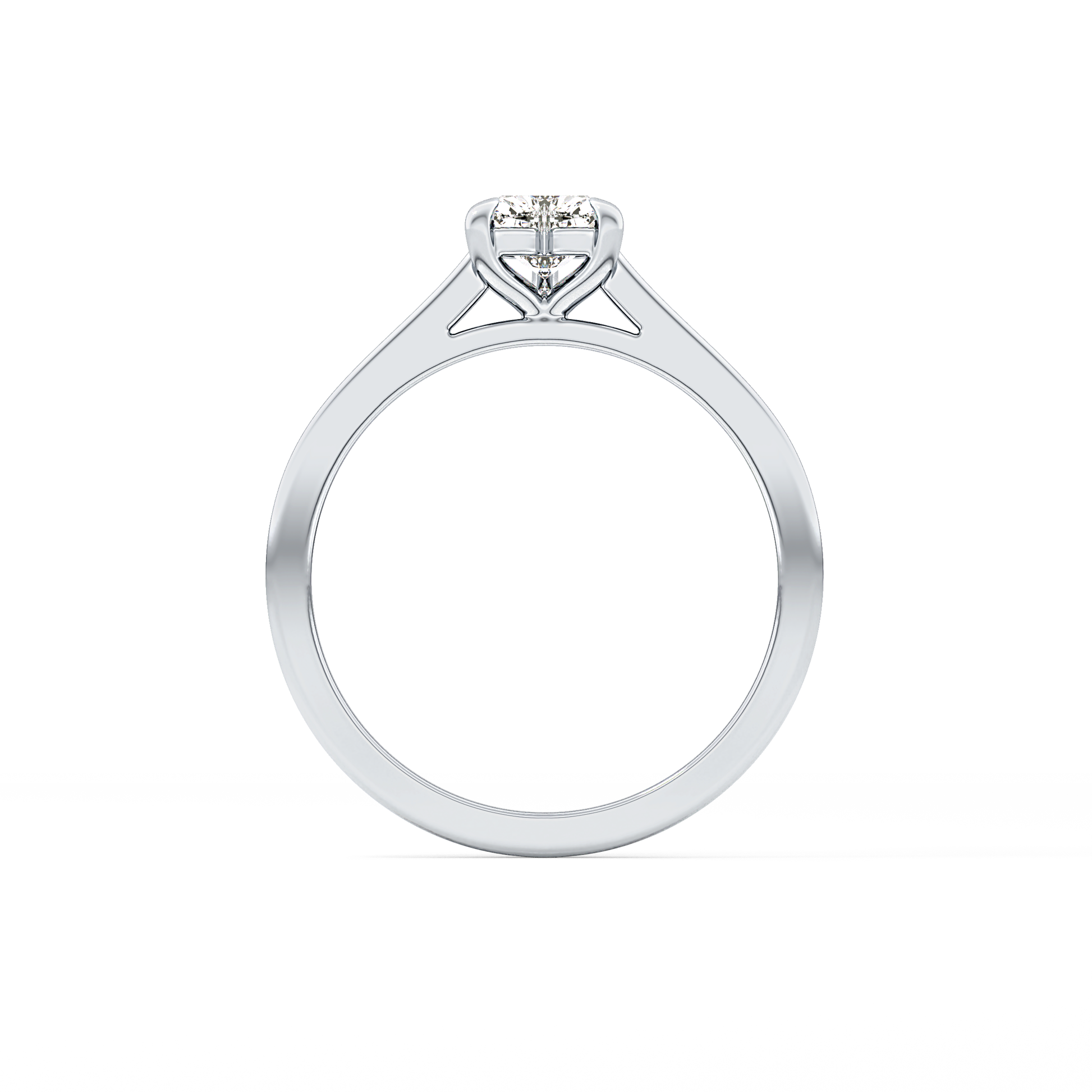 Heart Cut 0.44 Carat Moissanite Ring - Solitaire Setting in Gold
