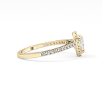 Pear Cut 0.35 Carat Moissanite Ring – Pave Setting in Gold