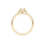 Pear Cut 0.35 Carat Moissanite Ring – Pave Setting in Gold