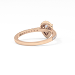 Pear Cut 0.35 Carat Moissanite Ring – Pave Setting in Gold