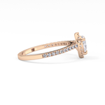 Pear Cut 0.35 Carat Moissanite Ring – Pave Setting in Gold