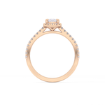 Pear Cut 0.35 Carat Moissanite Ring – Pave Setting in Gold
