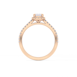 Pear Cut 0.35 Carat Moissanite Ring – Pave Setting in Gold