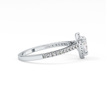 Pear Cut 0.35 Carat Moissanite Ring – Pave Setting in Gold