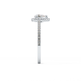 Pear Cut 0.35 Carat Moissanite Ring – Pave Setting in Gold