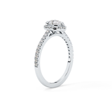 Pear Cut 0.35 Carat Moissanite Ring – Pave Setting in Gold