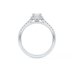 Pear Cut 0.35 Carat Moissanite Ring – Pave Setting in Gold