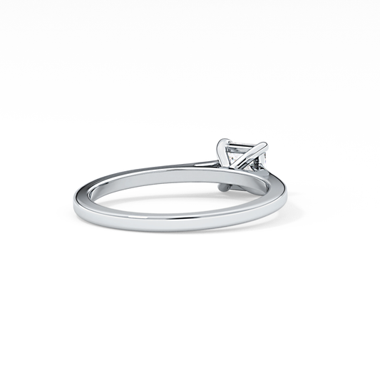 Princess Cut 0.57 Carat Moissanite Ring – Solitaire Style in Gold