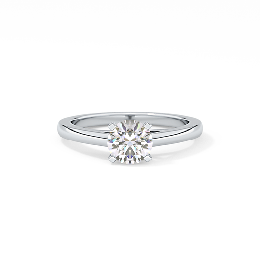 Round Cut 0.86 Carat Moissanite Ring – Solitaire Style in Gold