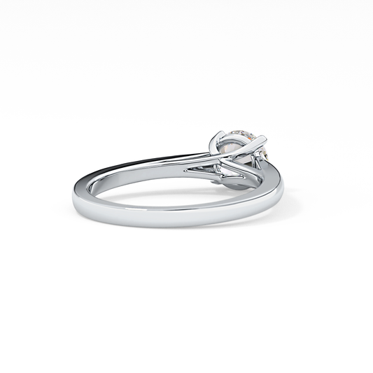 Round Cut 0.86 Carat Moissanite Ring – Solitaire Style in Gold