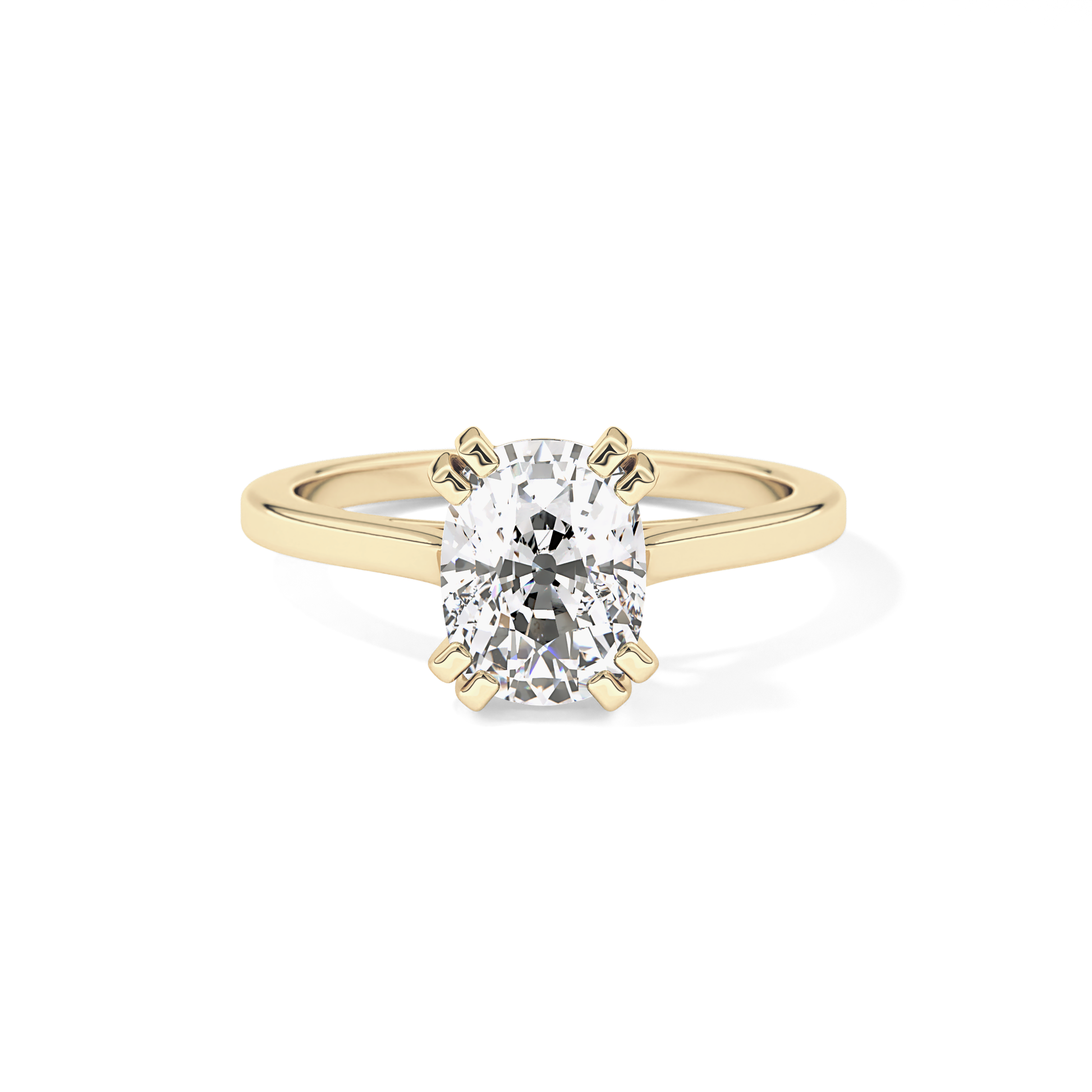 Cushion Cut 2.61 Carat Moissanite Ring – Solitaire Style in Gold