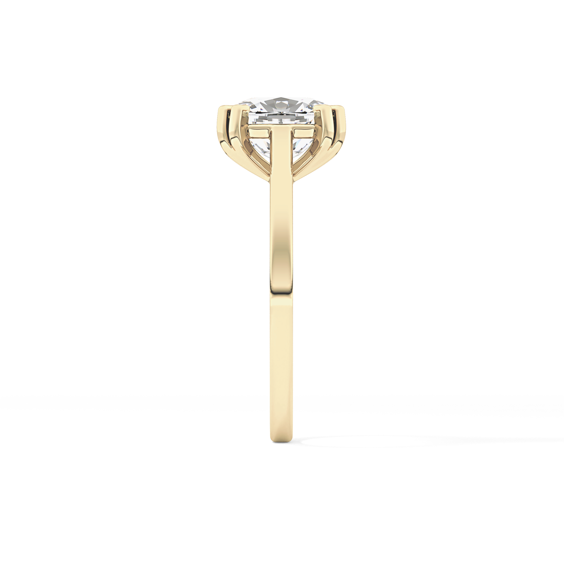 Cushion Cut 2.61 Carat Moissanite Ring – Solitaire Style in Gold