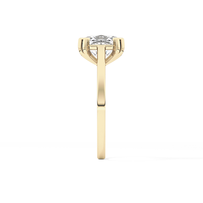 Cushion Cut 2.61 Carat Moissanite Ring – Solitaire Style in Gold
