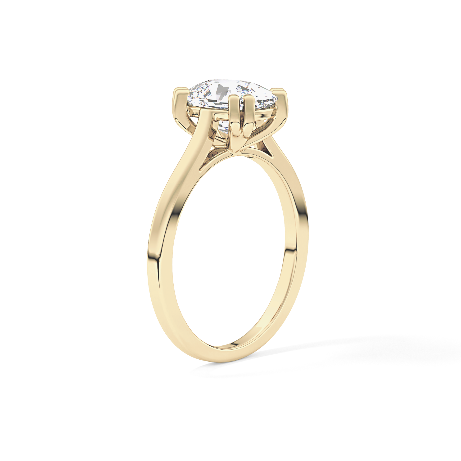 Cushion Cut 2.61 Carat Moissanite Ring – Solitaire Style in Gold
