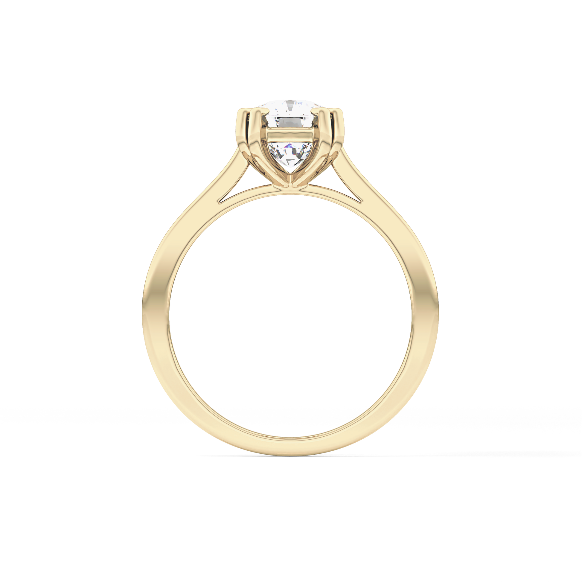 Cushion Cut 2.61 Carat Moissanite Ring – Solitaire Style in Gold
