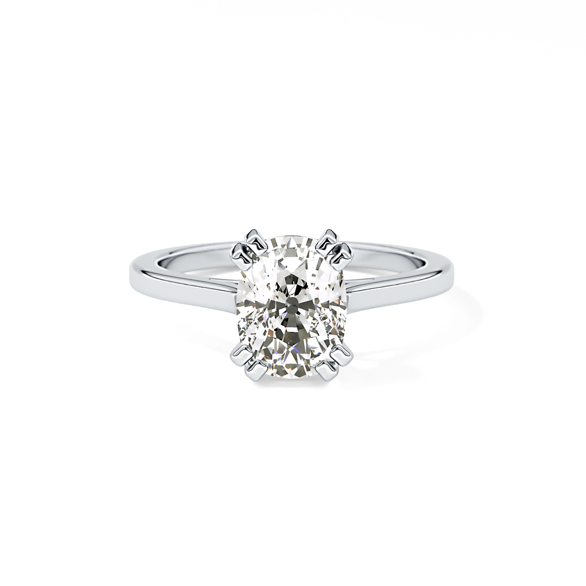 Cushion Cut 2.61 Carat Moissanite Ring – Solitaire Style in Gold