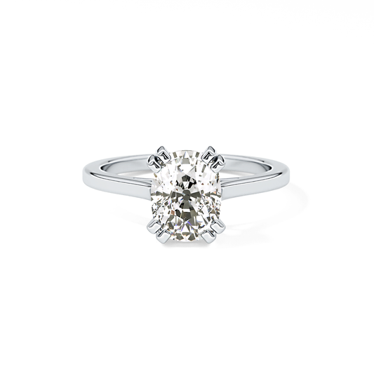 Cushion Cut 2.61 Carat Moissanite Ring – Solitaire Style in Gold