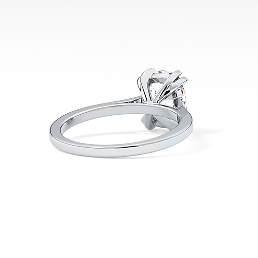 Cushion Cut 2.61 Carat Moissanite Ring – Solitaire Style in Gold