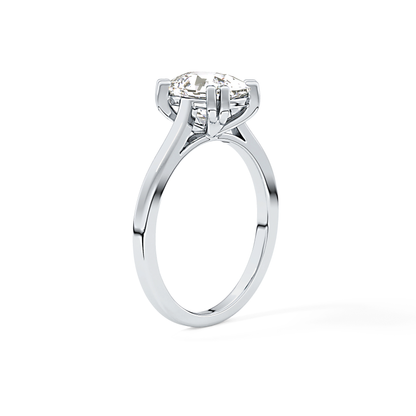 Cushion Cut 2.61 Carat Moissanite Ring – Solitaire Style in Gold