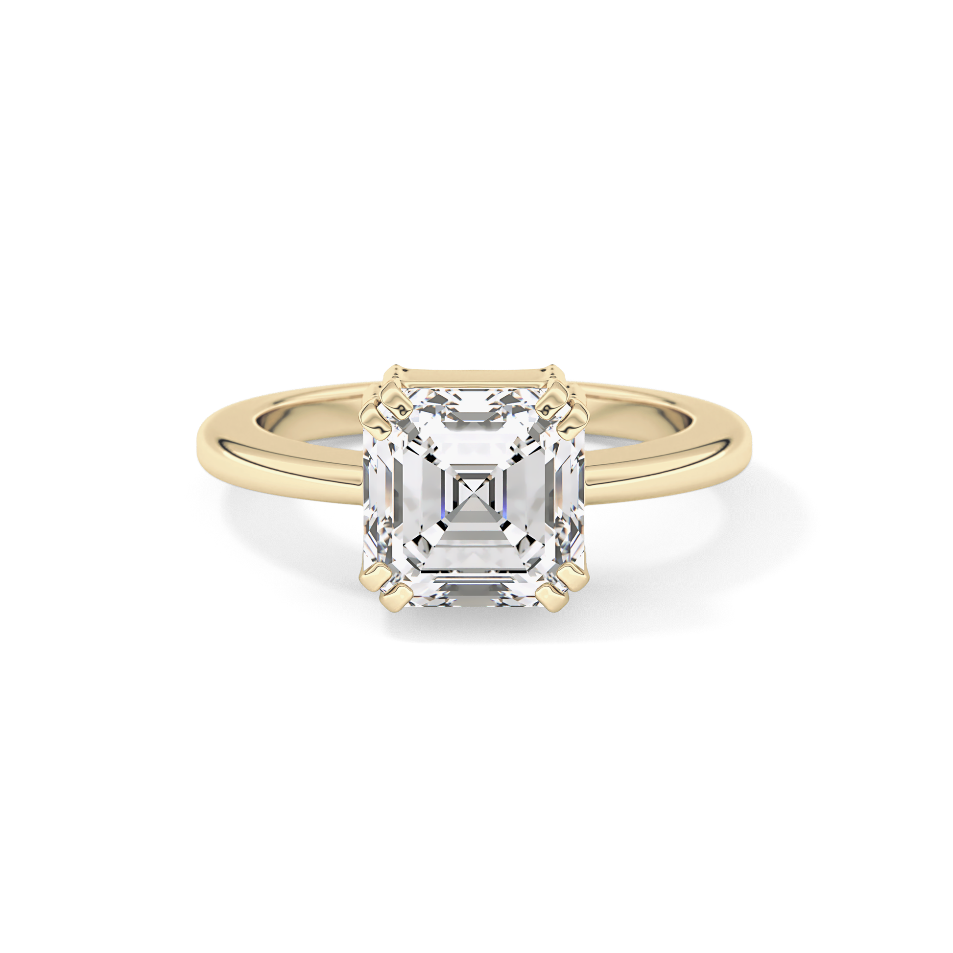 Emerald Cut 2.9 Carat Moissanite Ring – Solitaire Style in Gold