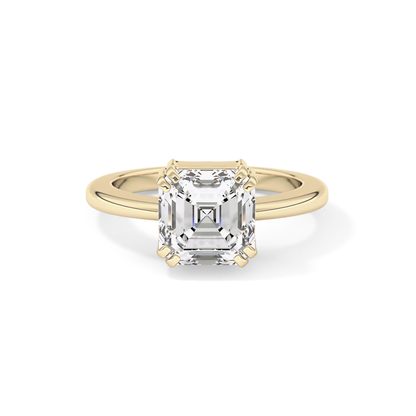 Emerald Cut 2.9 Carat Moissanite Ring – Solitaire Style in Gold