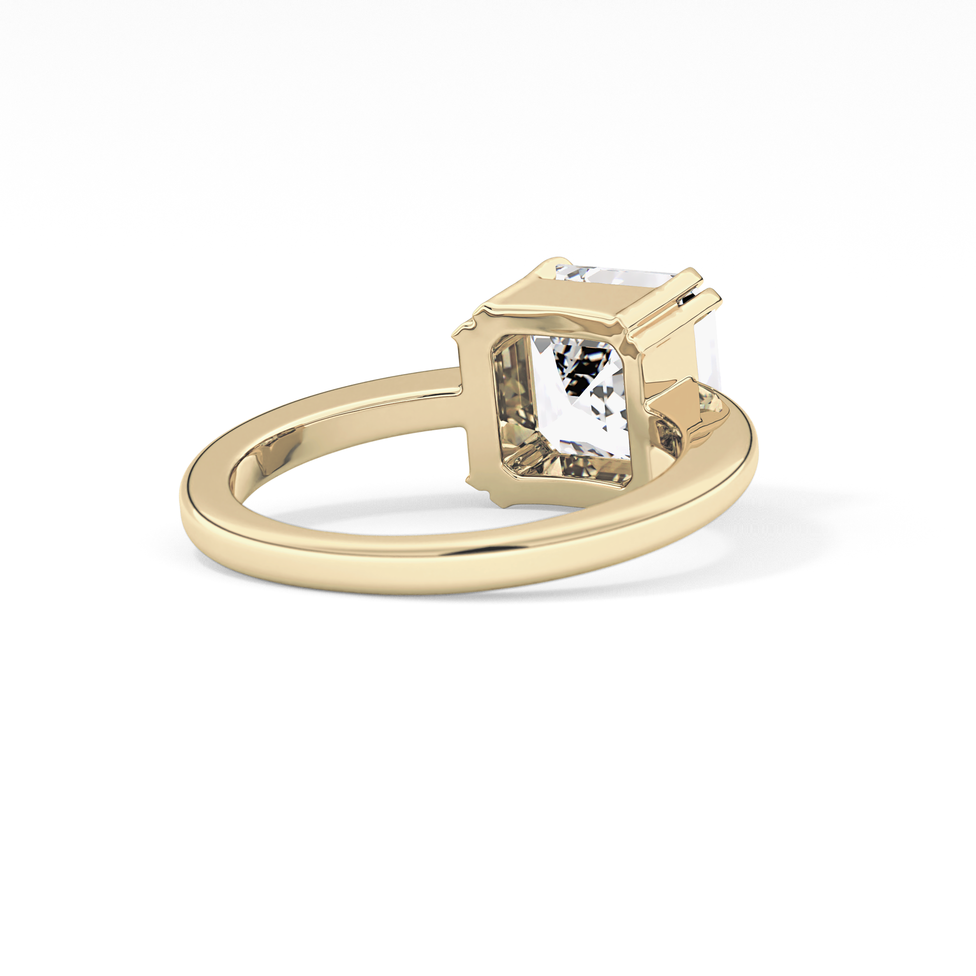Emerald Cut 2.9 Carat Moissanite Ring – Solitaire Style in Gold
