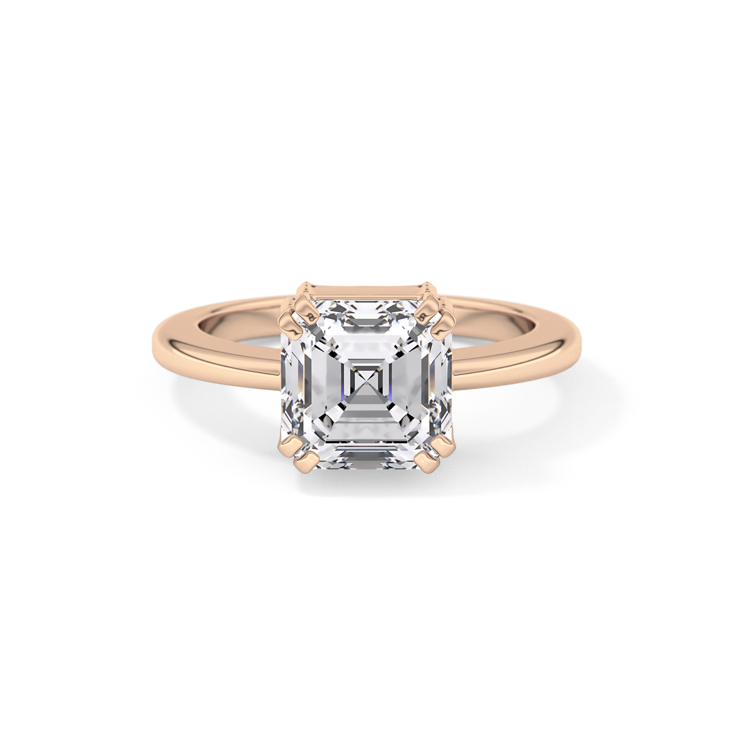 Emerald Cut 2.9 Carat Moissanite Ring – Solitaire Style in Gold