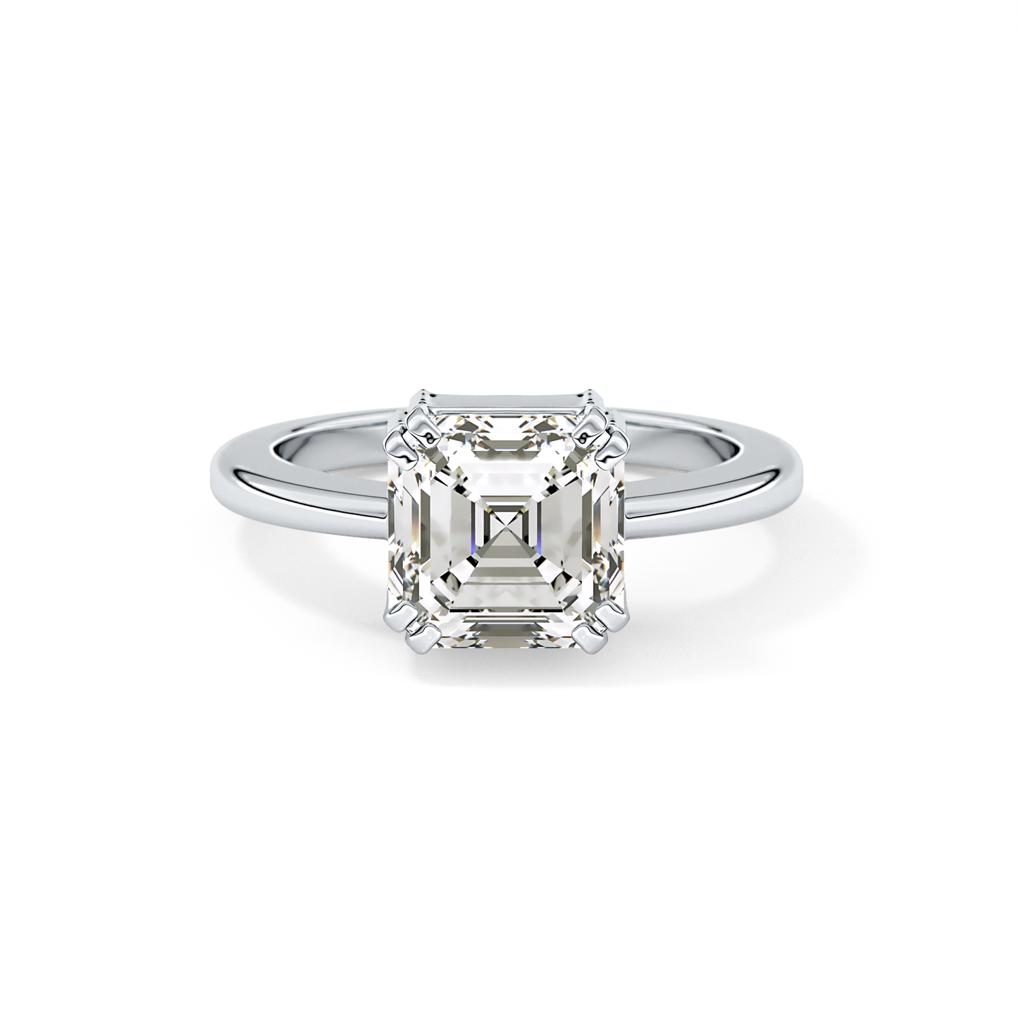 Emerald Cut 2.9 Carat Moissanite Ring – Solitaire Style in Gold