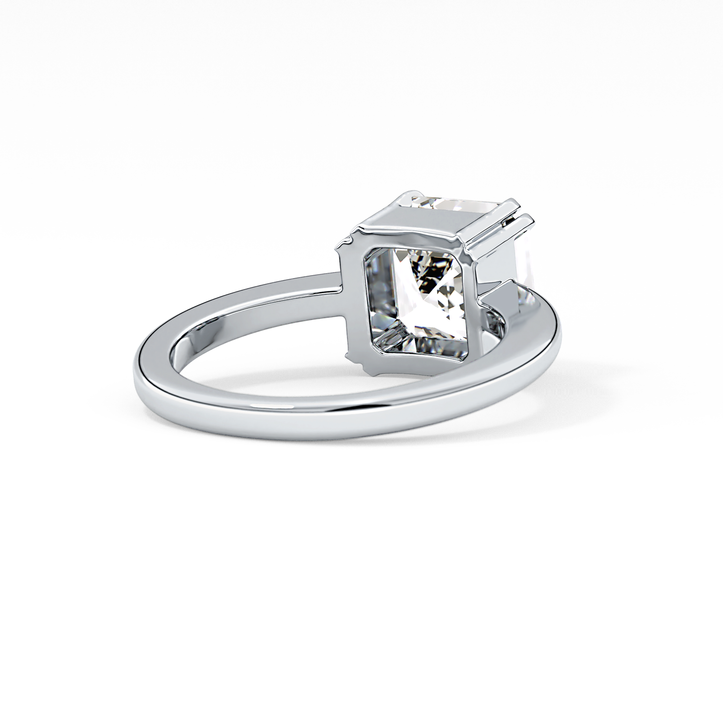 Emerald Cut 2.9 Carat Moissanite Ring – Solitaire Style in Gold