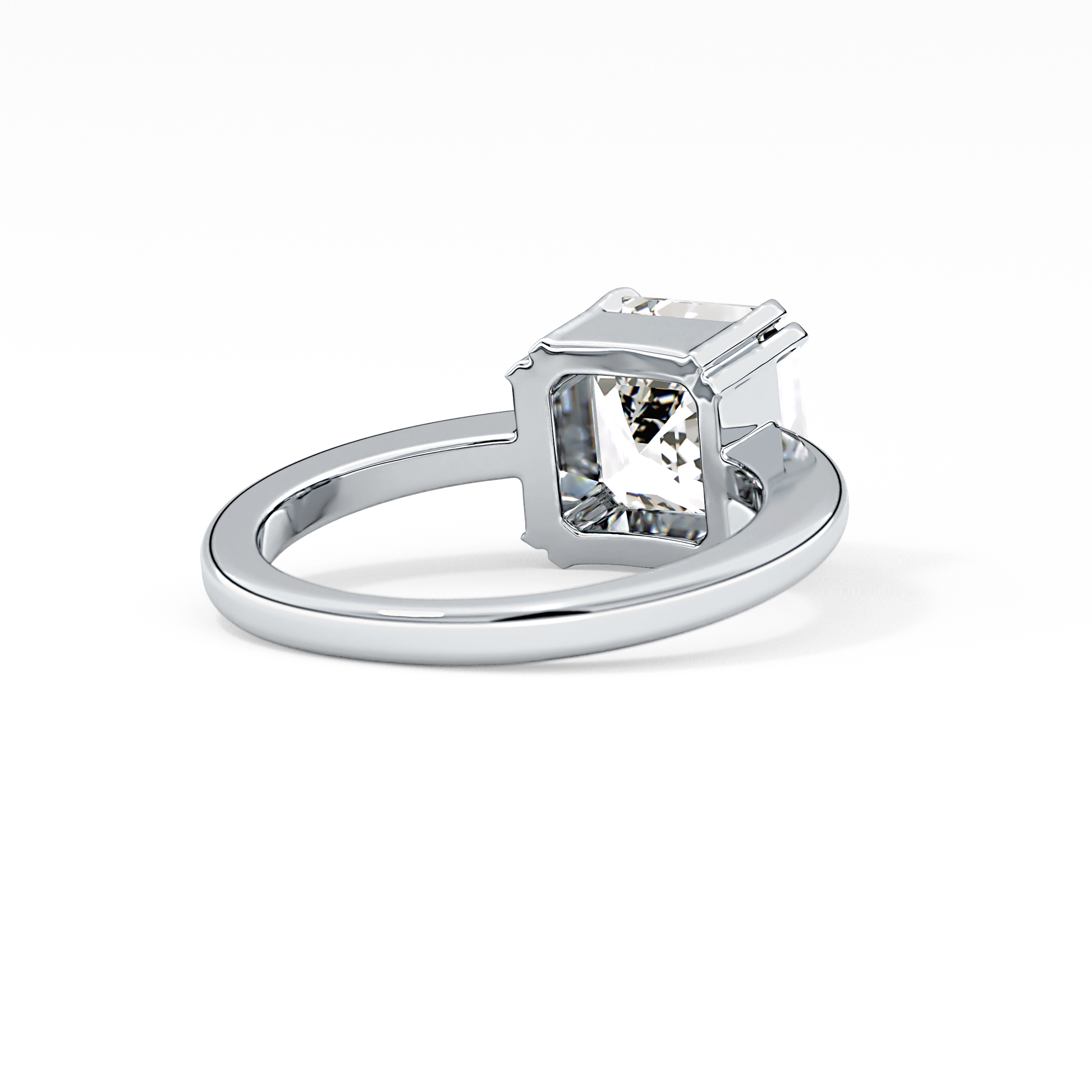 Emerald Cut 2.9 Carat Moissanite Ring – Solitaire Style in Gold