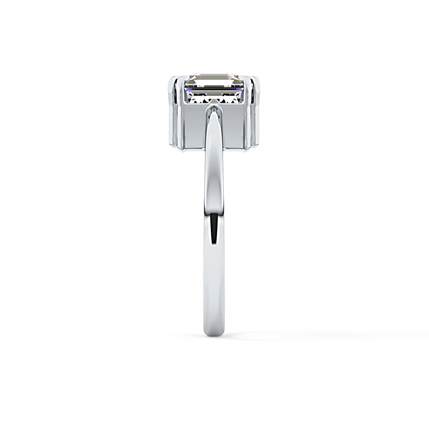 Emerald Cut 2.9 Carat Moissanite Ring – Solitaire Style in Gold