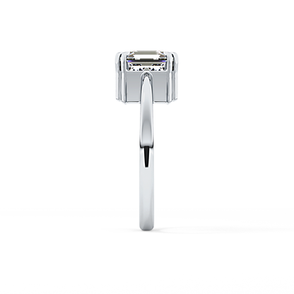 Emerald Cut 2.9 Carat Moissanite Ring – Solitaire Style in Gold