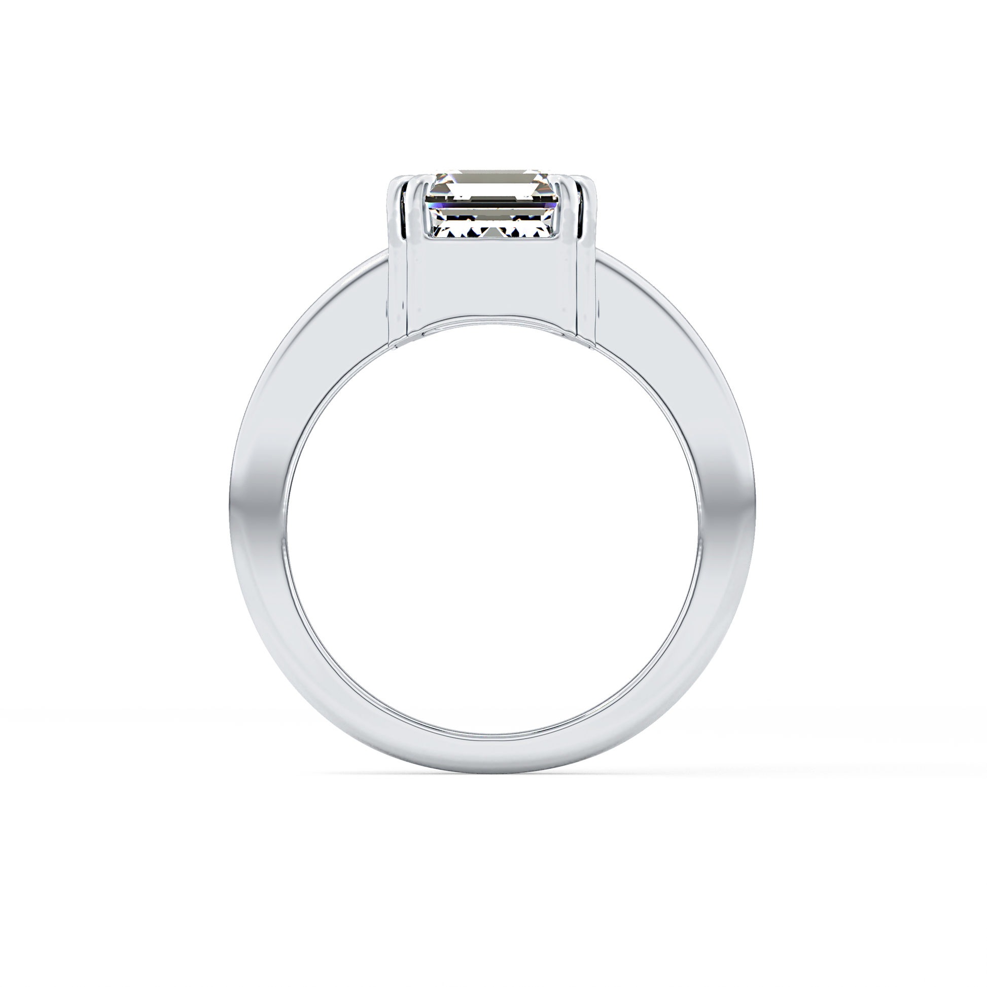 Emerald Cut 2.9 Carat Moissanite Ring – Solitaire Style in Gold