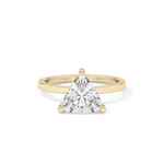 Trillion Curved Cut 2.07 Carat Moissanite Ring – Solitaire Style in Gold