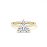 Trillion Curved Cut 2.07 Carat Moissanite Ring – Solitaire Style in Gold