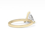 Trillion Curved Cut 2.07 Carat Moissanite Ring – Solitaire Style in Gold