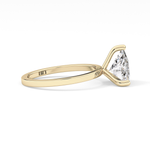 Trillion Curved Cut 2.07 Carat Moissanite Ring – Solitaire Style in Gold