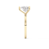 Trillion Curved Cut 2.07 Carat Moissanite Ring – Solitaire Style in Gold
