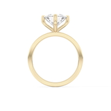 Trillion Curved Cut 2.07 Carat Moissanite Ring – Solitaire Style in Gold