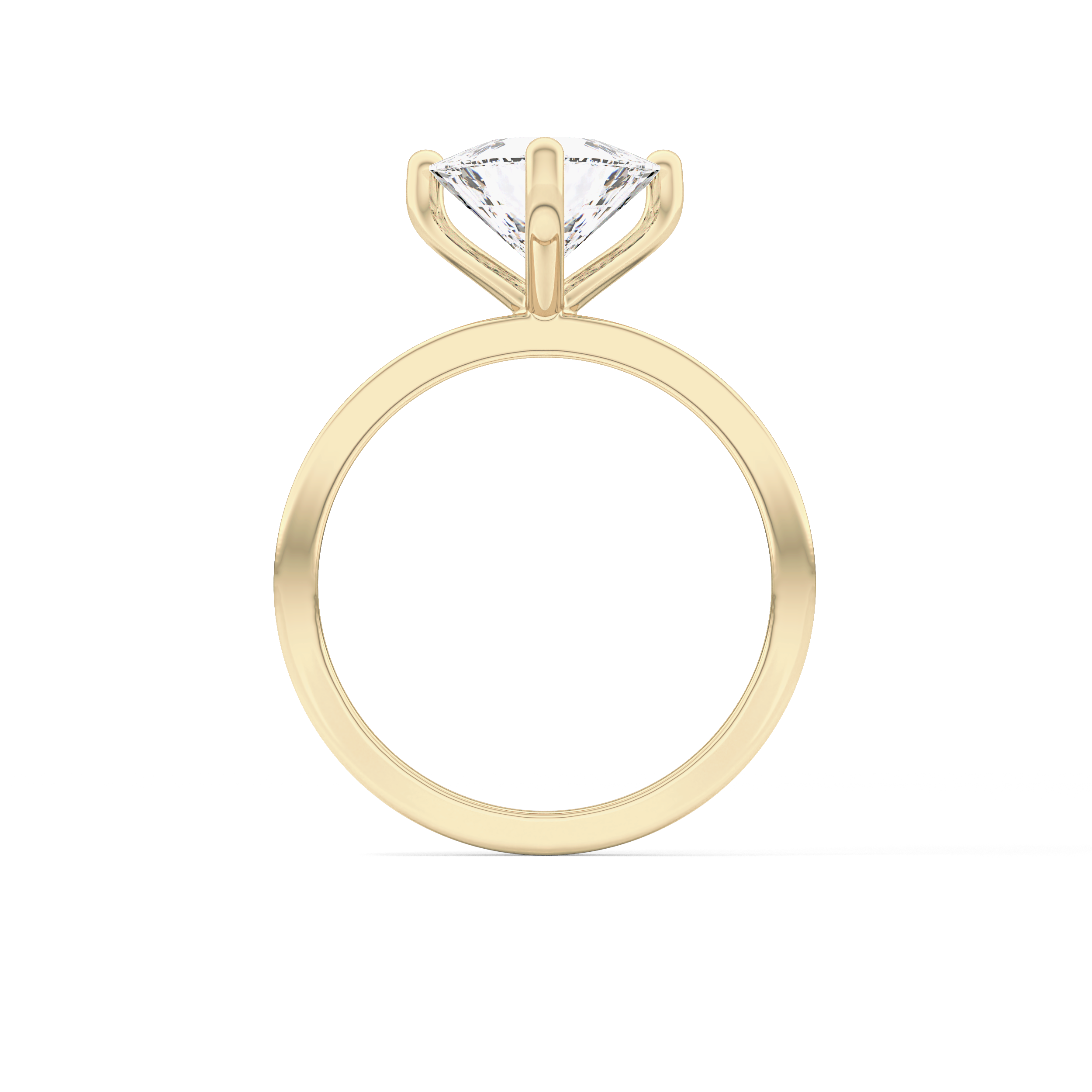 Trillion Curved Cut 2.07 Carat Moissanite Ring – Solitaire Style in Gold