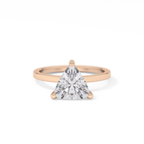 Trillion Curved Cut 2.07 Carat Moissanite Ring – Solitaire Style in Gold